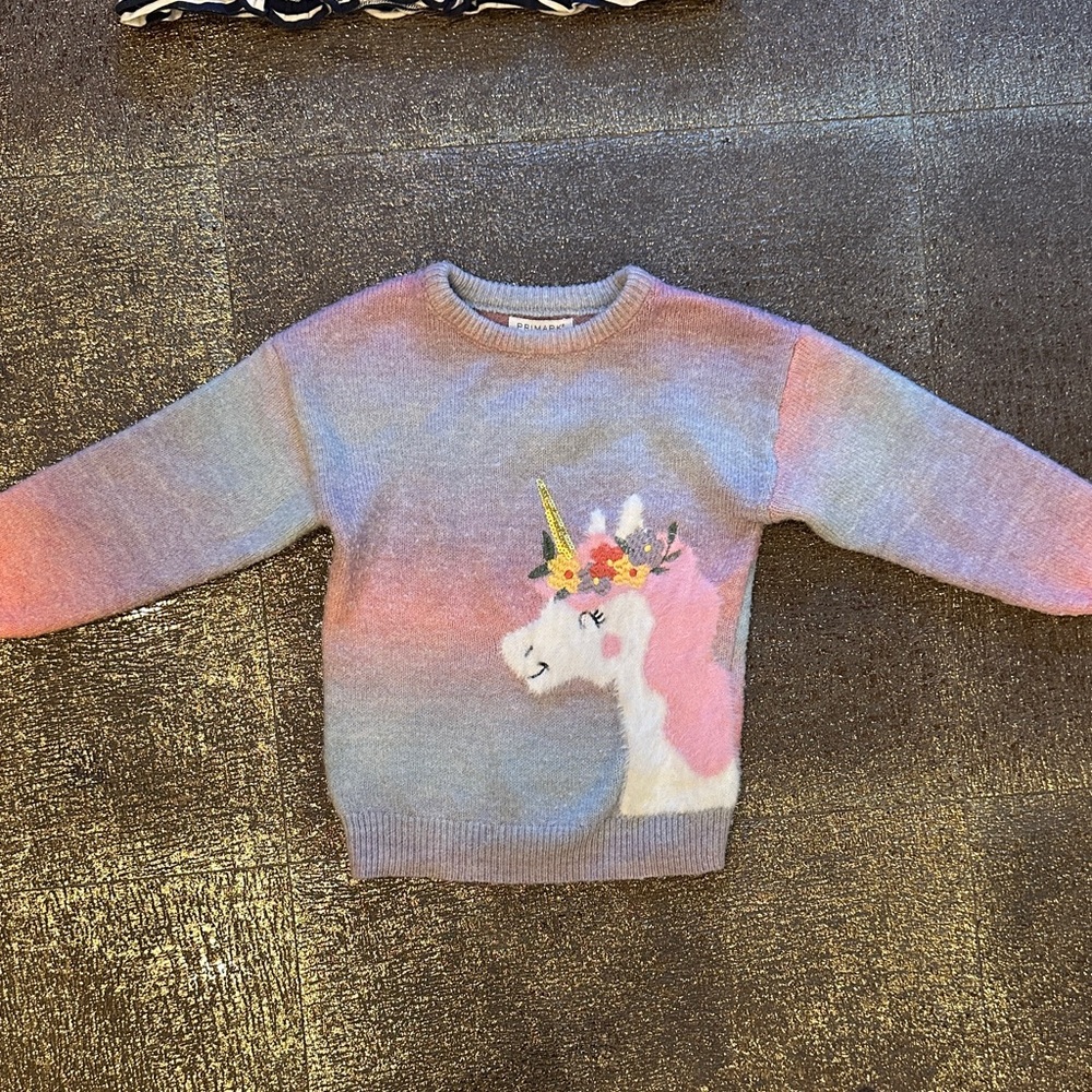 Unicorn Crewneck Sweater - Pastel Rainbow